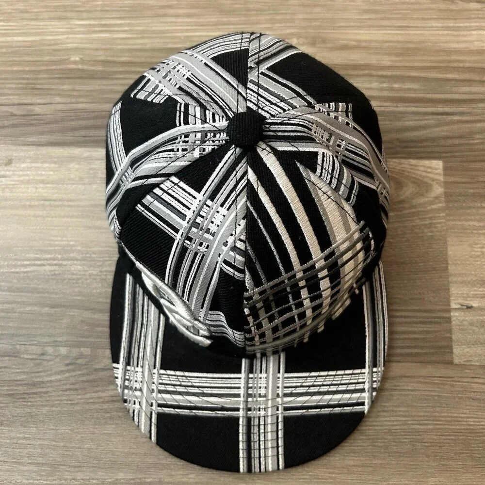 Washington DC Fitted Hip Hop Cap Size M Plaid Ultimate City Hunter Ultimate EUC
